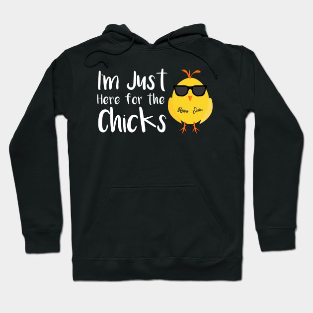 Boys Easter , I’m Just Here for the Chicks , Chicks Dig Me , Funny Easter Chicks , Kids Hoodie by TeeAMS